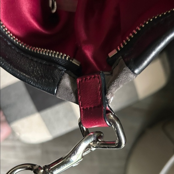 Coach Park Quilted Burgundy and Black Shoulder Bag - Picture 15 of 15